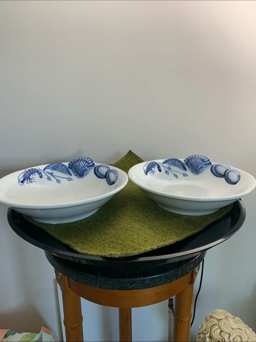 Seafood Ocean Blue by Artland Large Coupe Bowl - Set of 2